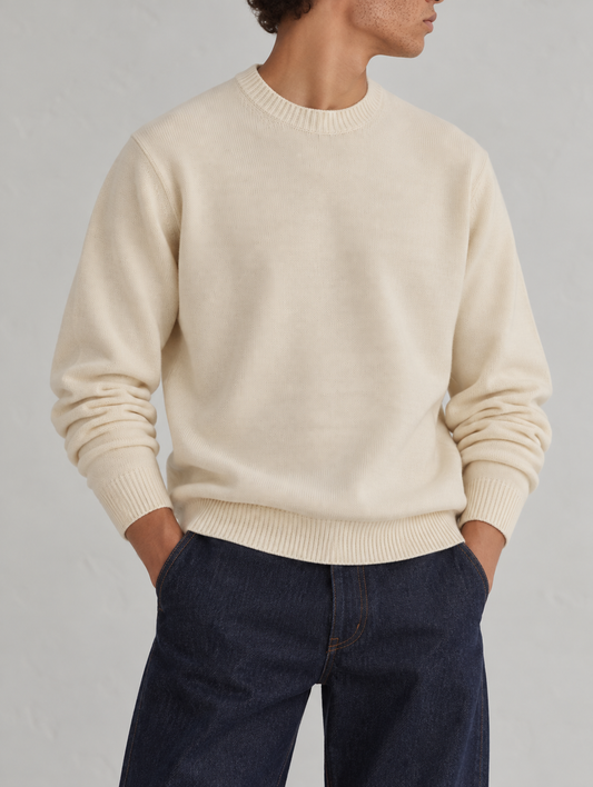 CASHMERE CREWNECK - IVORY