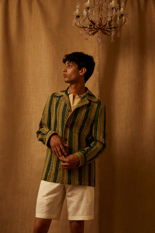 BROCADE STRIPED WORKWEAR JACKET