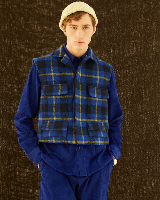 CHECKED FISHERMAN VEST