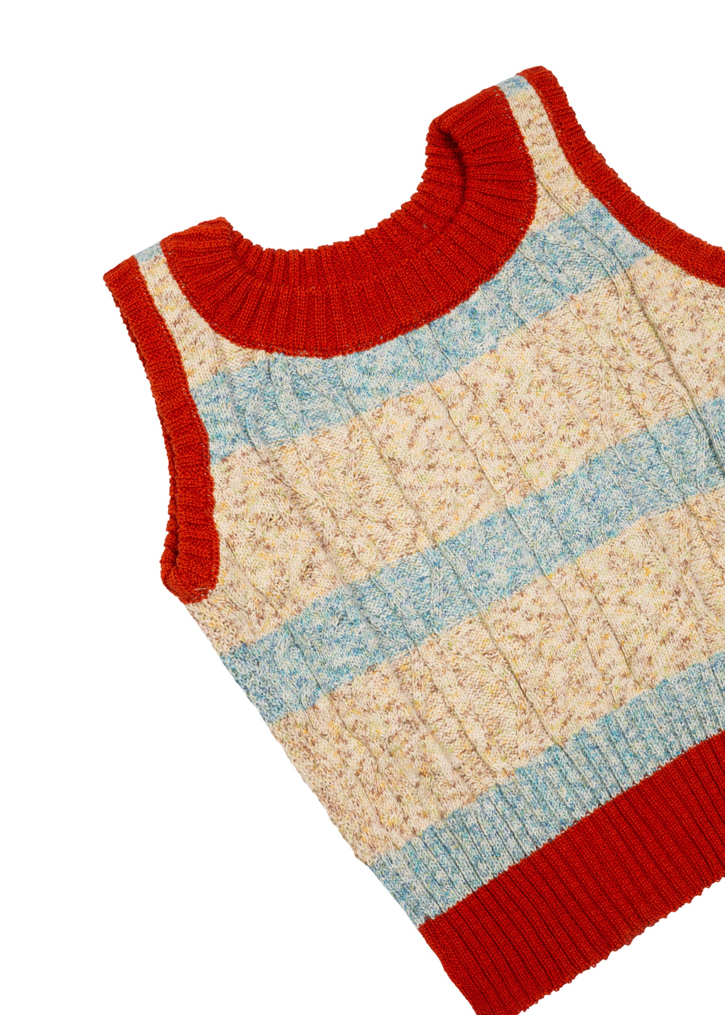 RECYCLED COTTON KNITTED TANK TOP