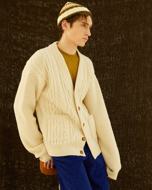 WOOL AND CASHMERE OVERSIZED CARDIGAN