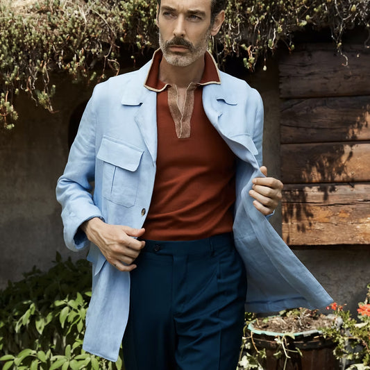 UNSTRUCTURED LINEN FIELD JACKET