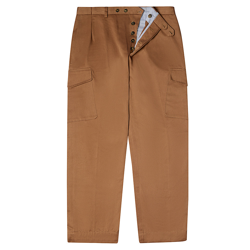 TAILORED CARGO TROUSERS IN COTTON TWILL