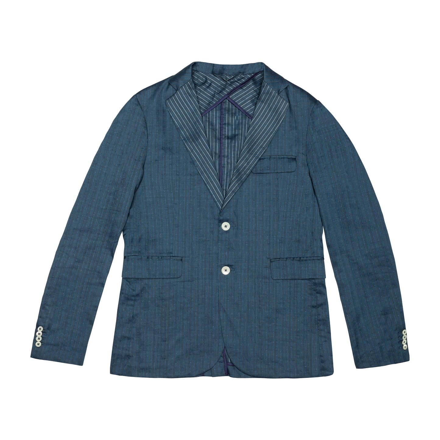 INDIGO STRIPED BLAZER