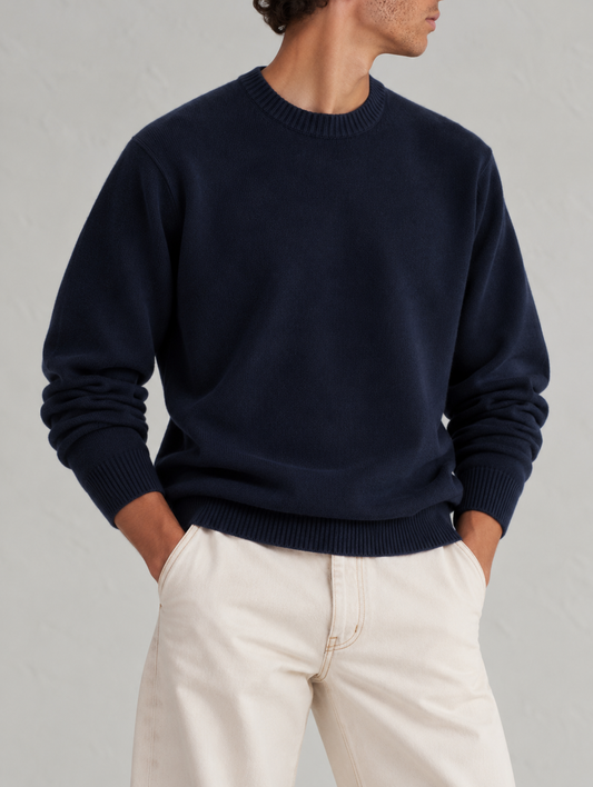 CASHMERE CREWNECK - NAVY