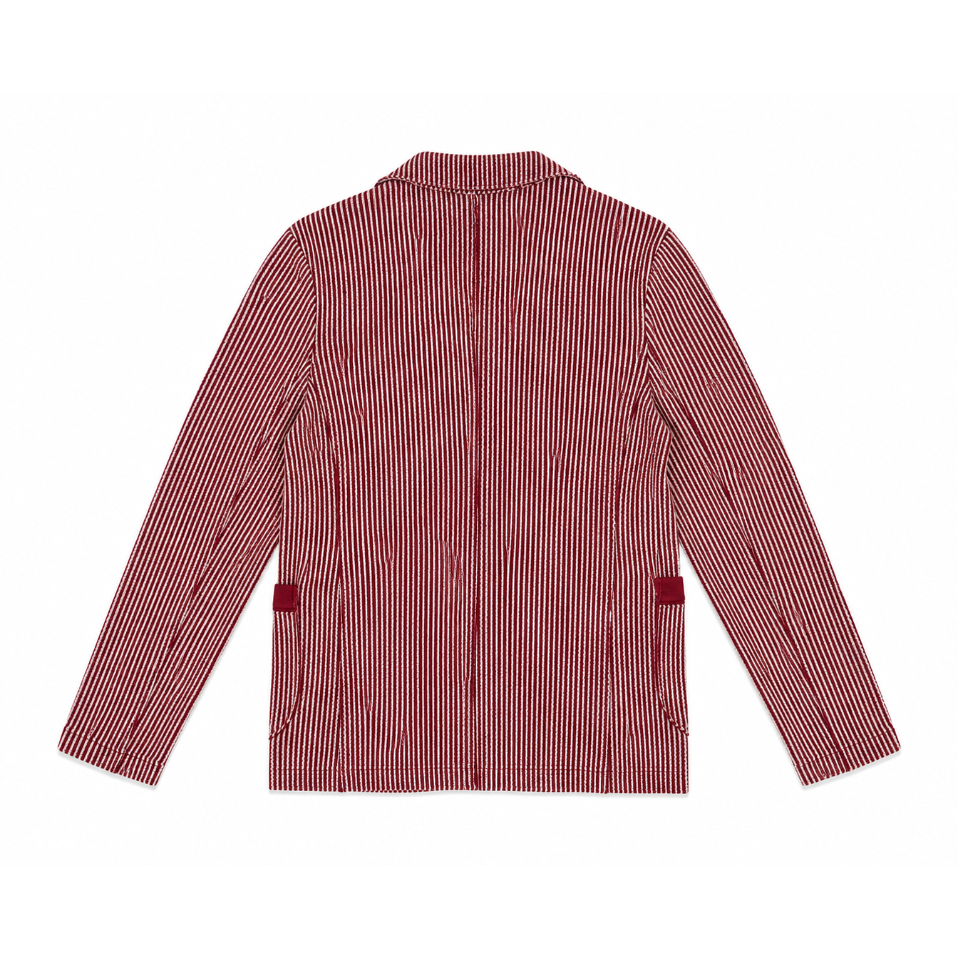 BURGUNDY STRIPED JERSEY JACKET