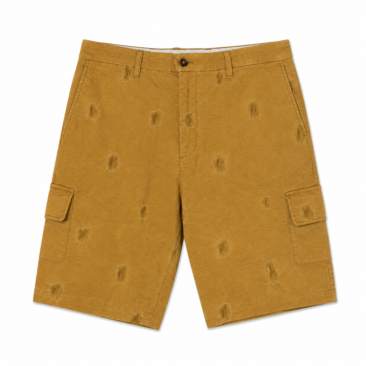 JACQUARD-EMBROIDERED CARGO SHORTS