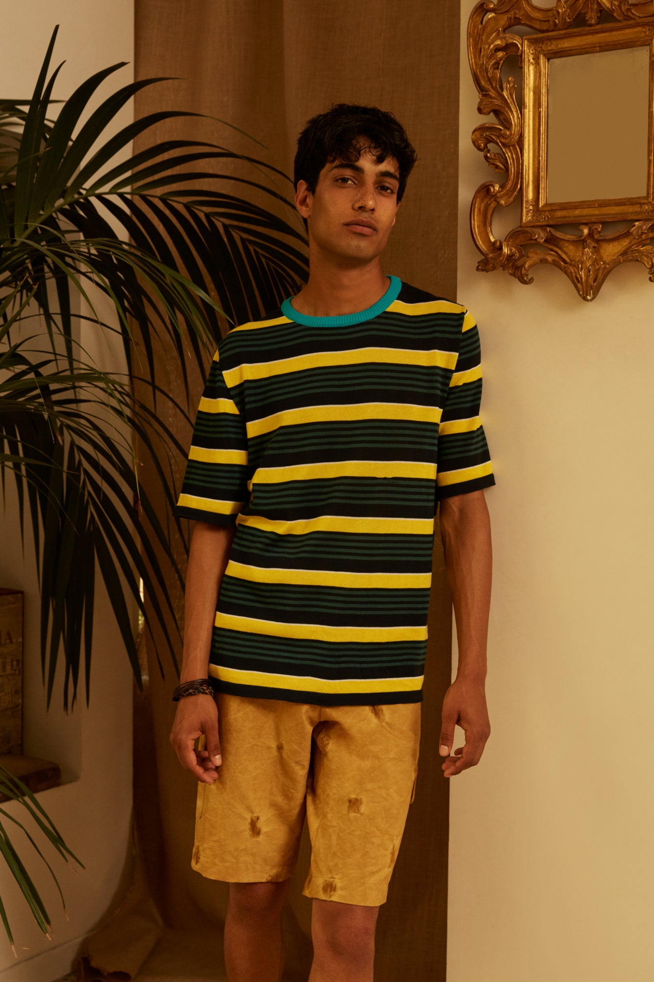 JACQUARD-EMBROIDERED CARGO SHORTS
