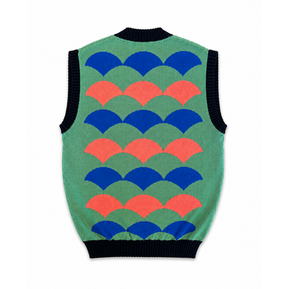 LINEN INTARSIA VEST