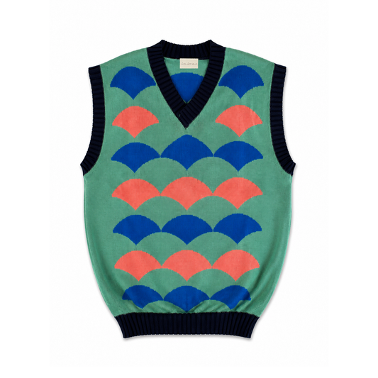 LINEN INTARSIA VEST
