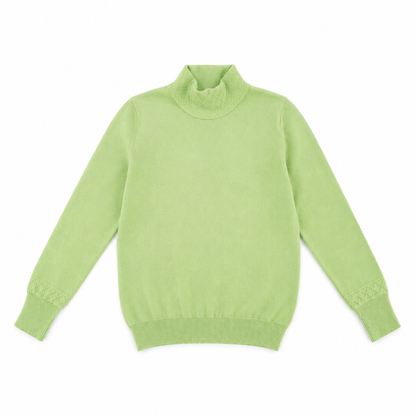MATCHA CASHMERE-BLEND TURTLENECK