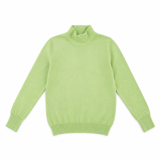 MATCHA CASHMERE-BLEND TURTLENECK