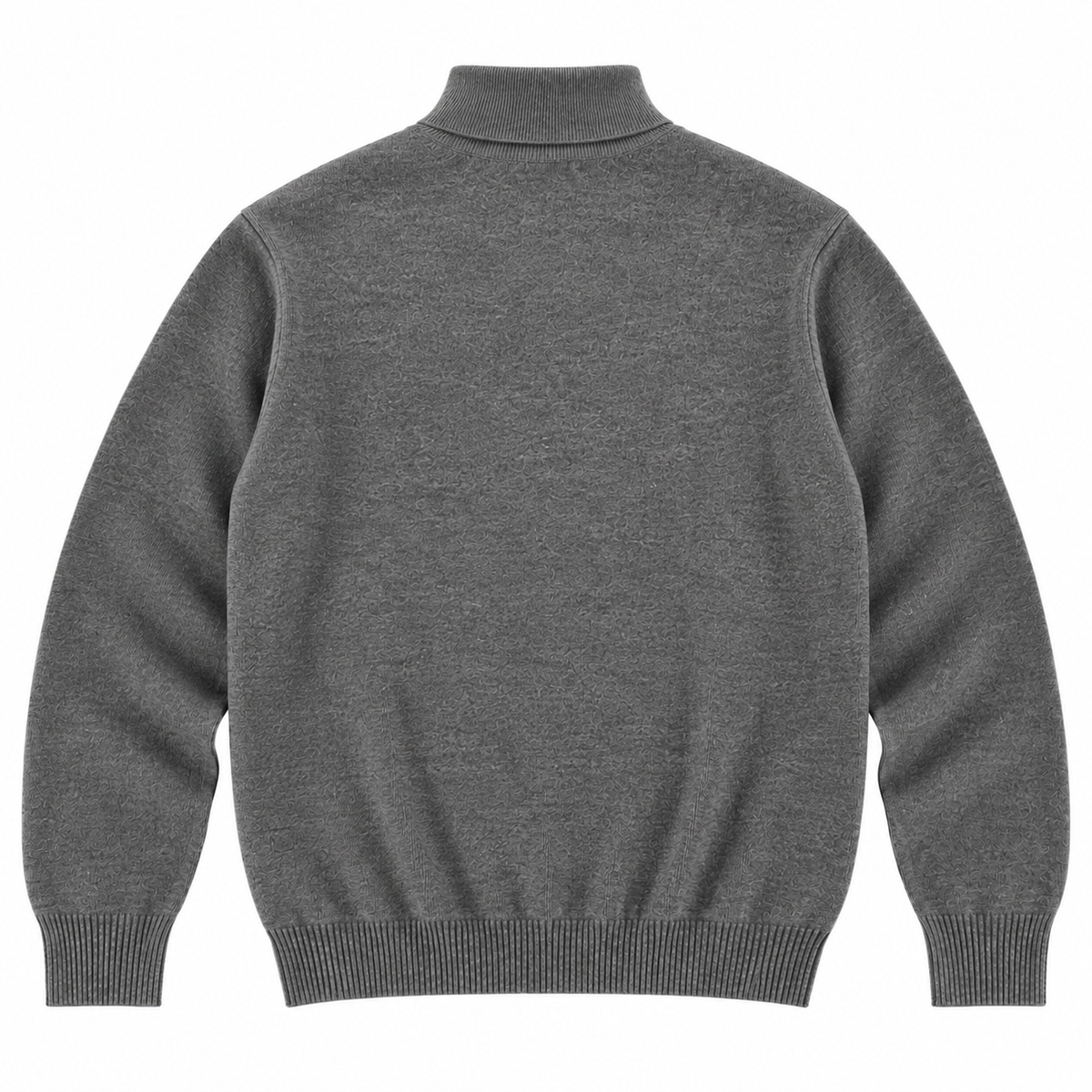 CASHMERE TURTLENECK - GREY MELANGE