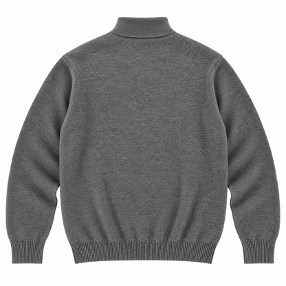 CASHMERE TURTLENECK - GREY MELANGE