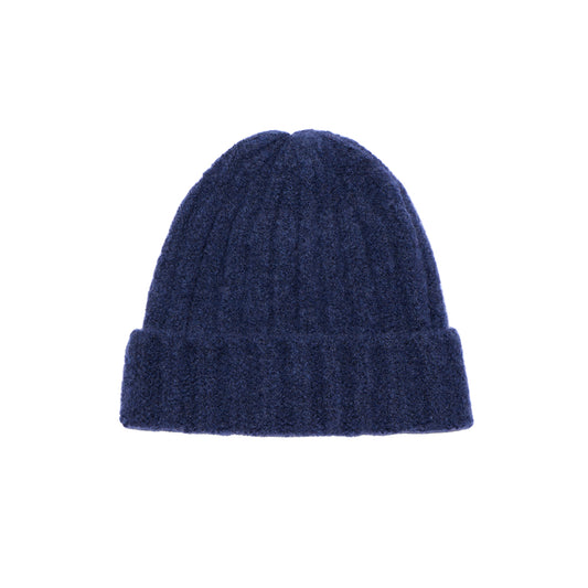 HAND-KNIT CASHMERE-BLEND “FISHERMAN” BEANIE